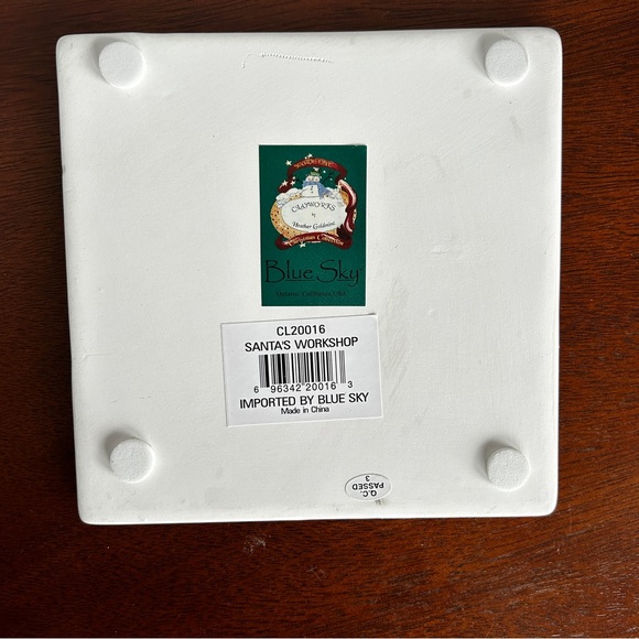 Santa's Workshop Blue Sky Clay Works by Heather Goldminc Tealight Holder 2002 - Picture 4 of 16